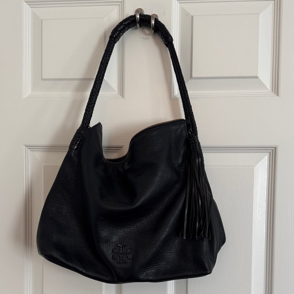 Tory Burch Black Leather Shoulder Bag